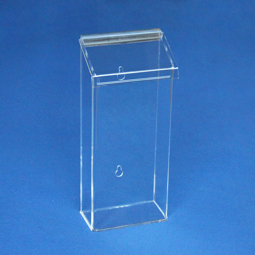 Outdoor Brochure Holder 4" x 9" with lid clear plastic 