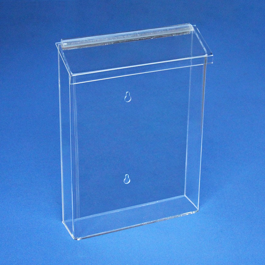 Outdoor Brochure Holder 8.5"w x 11"h clear plastic with cover