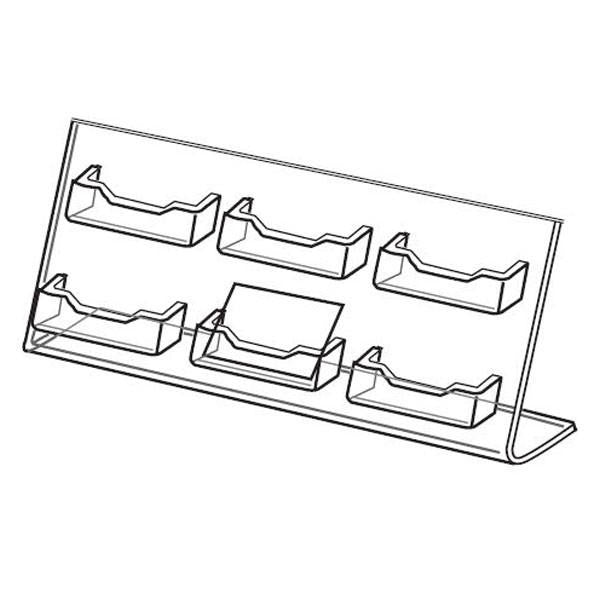 Business card holder 6 pc for counter