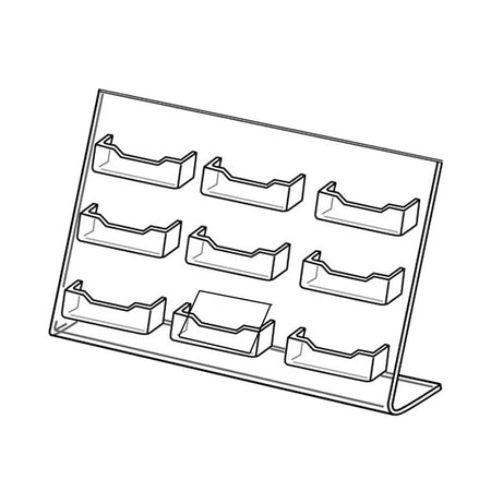 9 pc business card holder crystal clear plastic