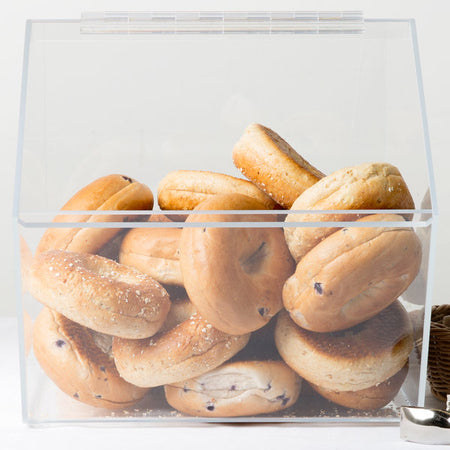 bakery bin bagels rolls clear case 943 mil