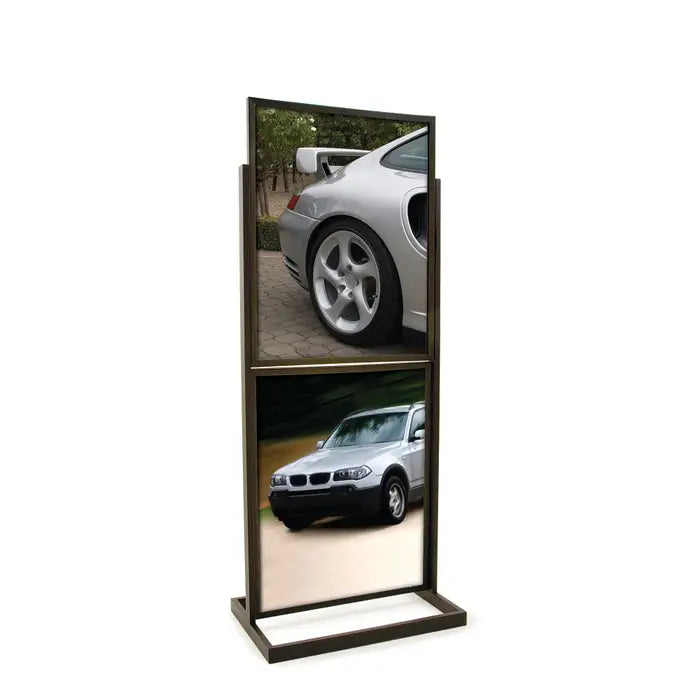 Double Bulletin Sign Holder - Open Base