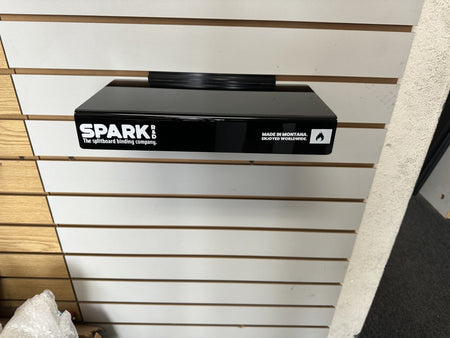 Black slatwall boot shelf