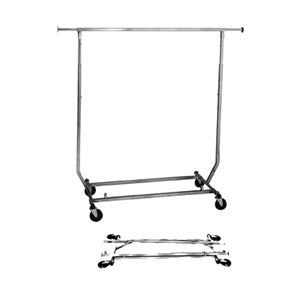 Budget Chrome Single - Rail Collapsible Clothing Rack
