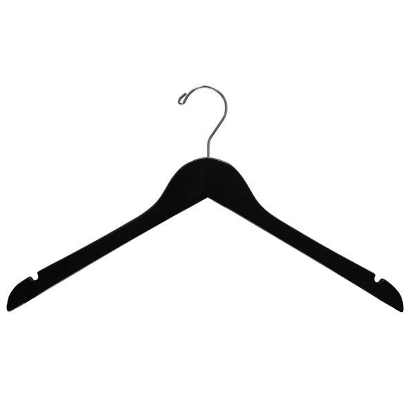 17" Black top hanger - chrome hook