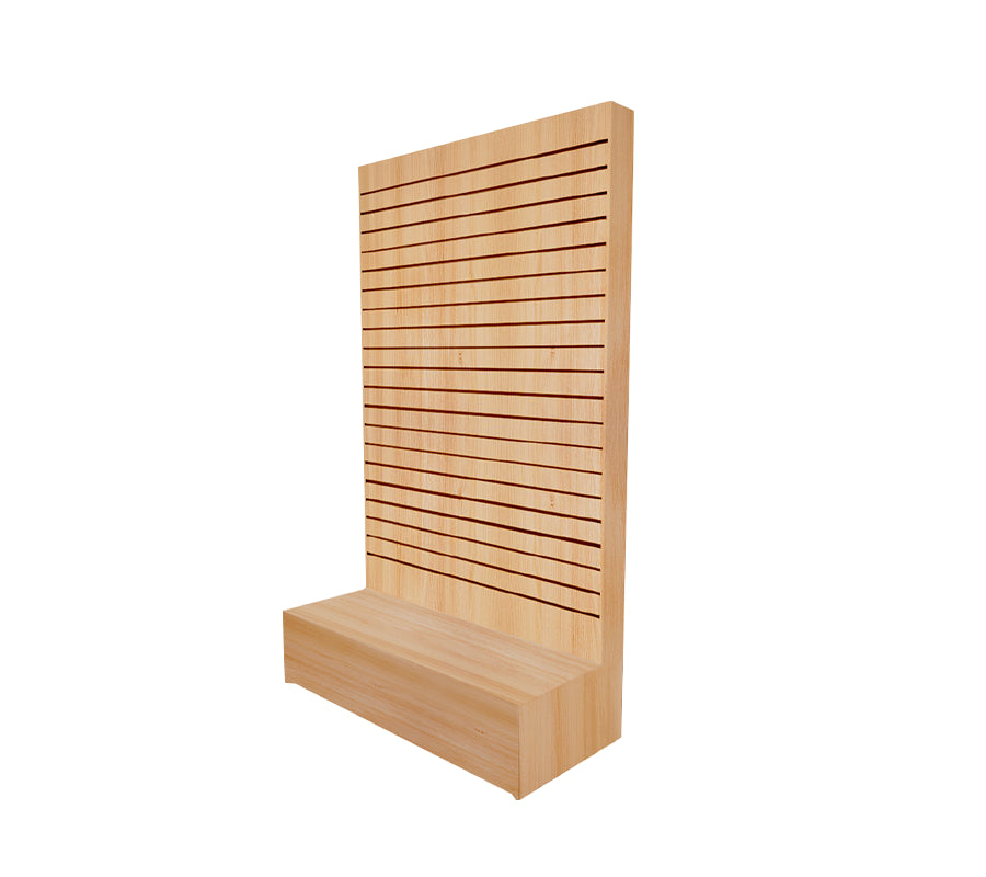 L shape slatwall Display wall unit