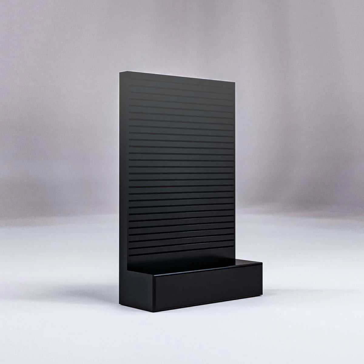 Black slatwall Wall display L shape