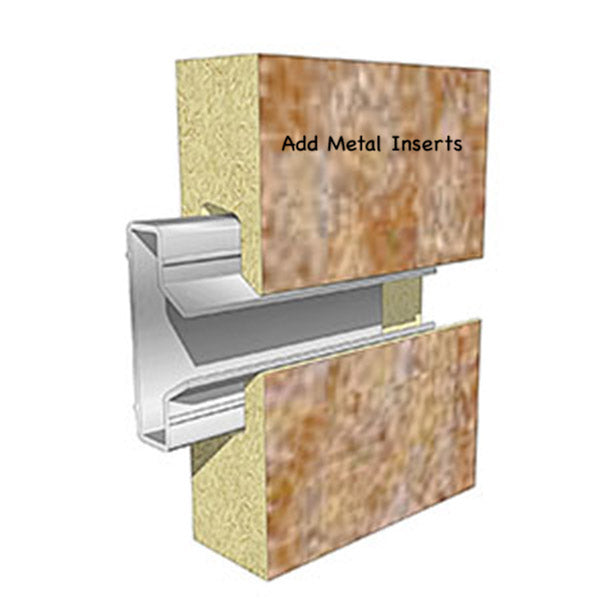 aluminum inserts are available in all slatwall panel colors
