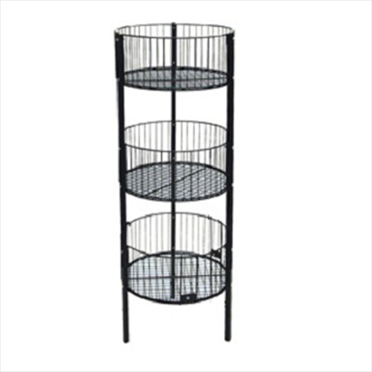 Display 3 tier bin black