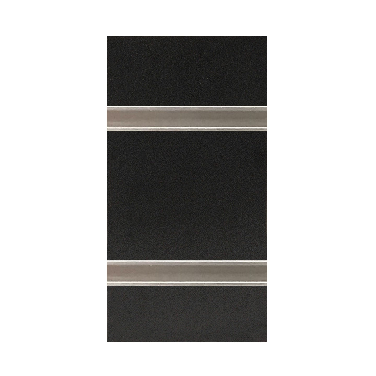 black slatwall with aluminum inserts