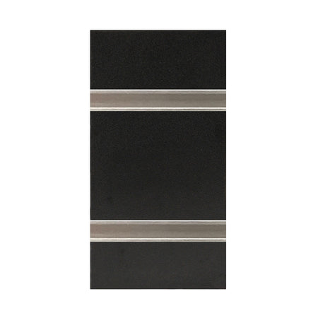 black slatwall with aluminum inserts