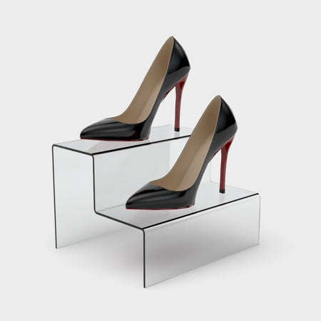 2 shelf shoe display riser