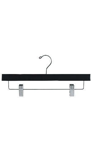 14" Black pant hangers / chrome hardware