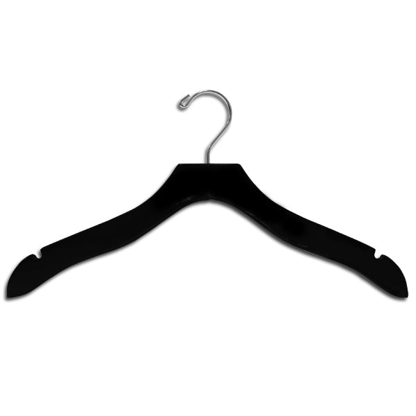 Black deluxe wooden clothes hanger