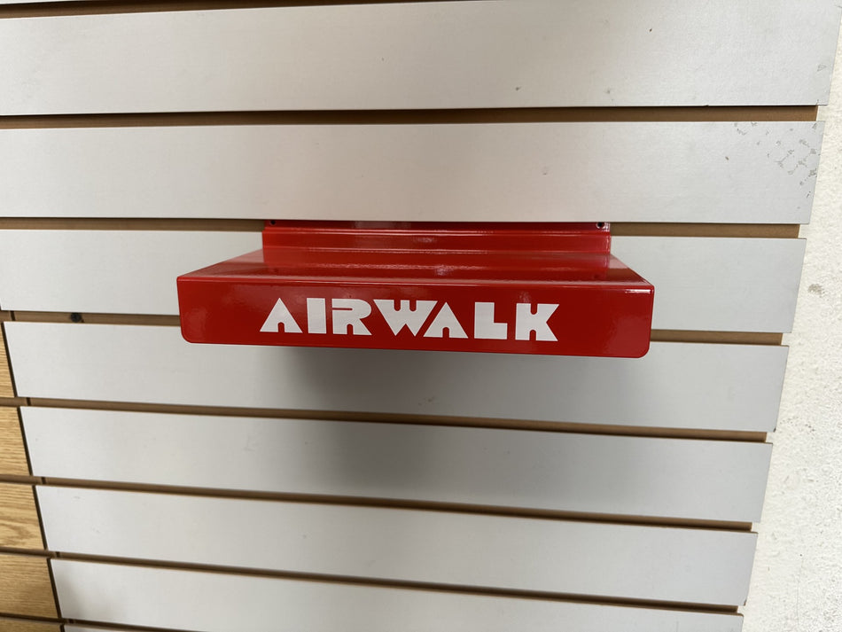 Slatwall shoe shelf red 