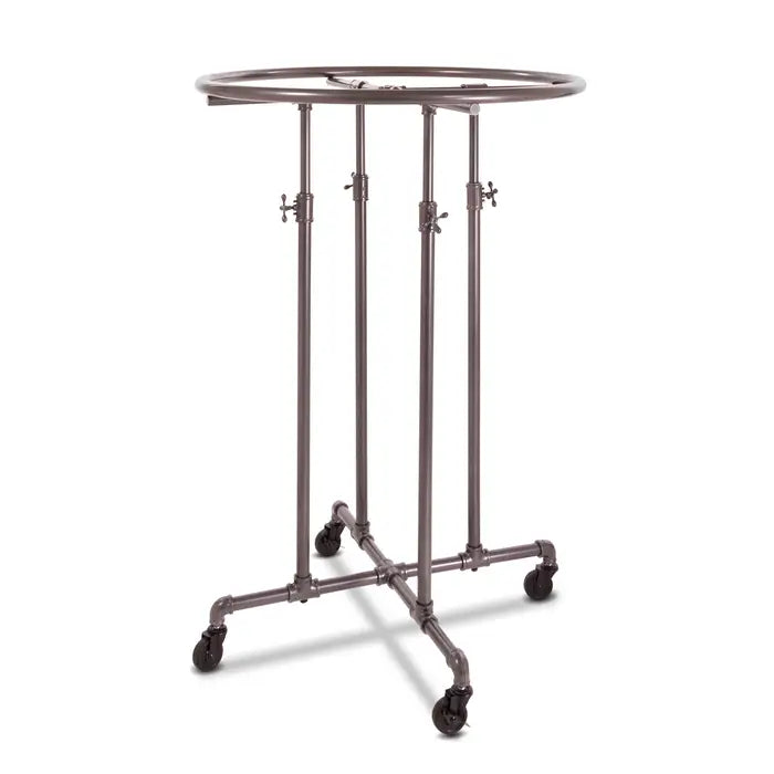 adjustable rounder rack pipe style grey