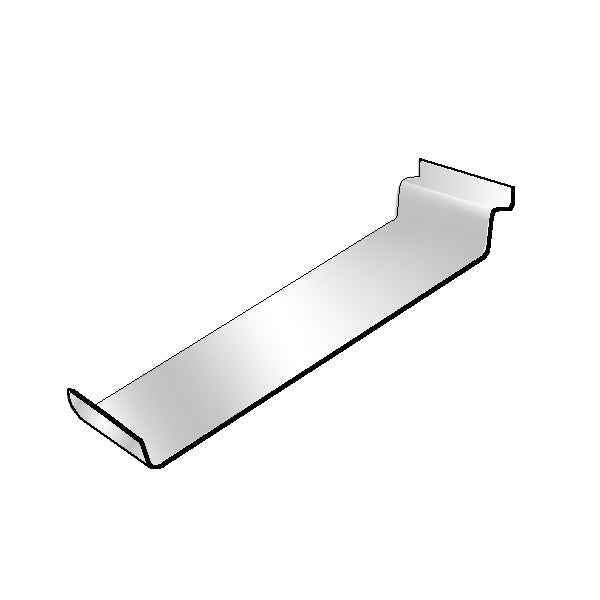single small slanted slatwall shelf clear acrylic