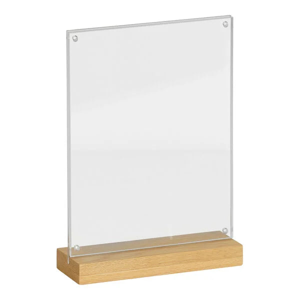 Wood Base Sign Holder