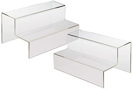 Acrylic 2 tier plastic riser