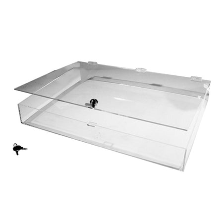 Locking short security case acrylic for counter.  