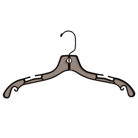 Smoke color plastic top hanger 17" 