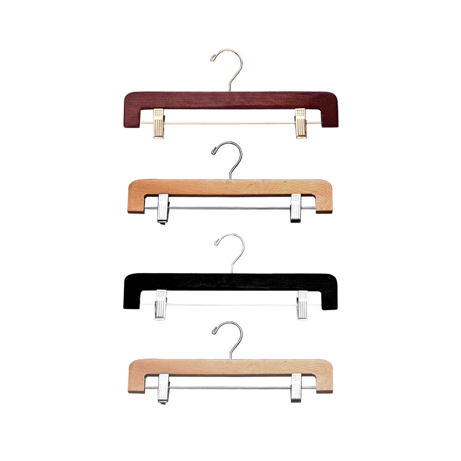 14" Wood pant hanger - rounded ends
