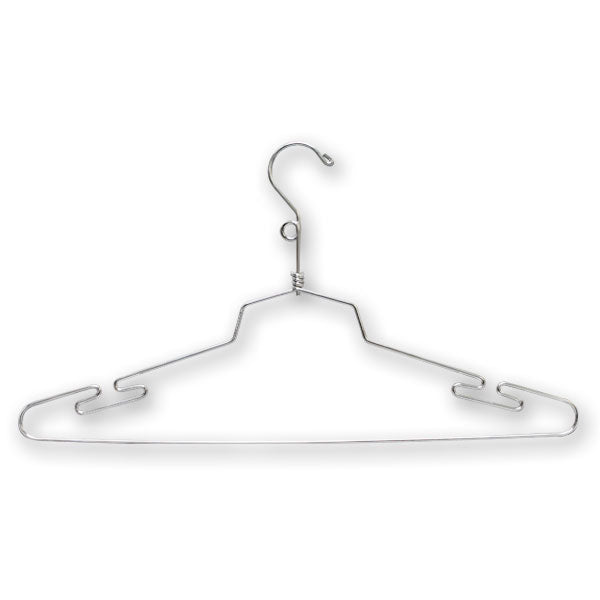 Chrome salesman hangers with loop hook