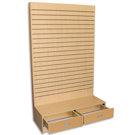 Slatwall Gondola with drawers
