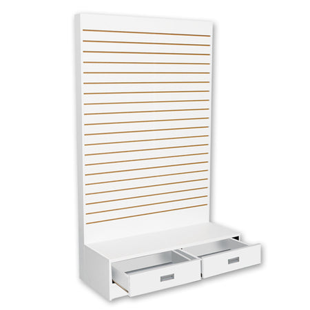 Slatwall Wall Unit with Drawers