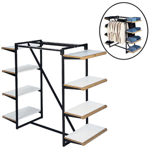 Designer 400 retail display rack black
