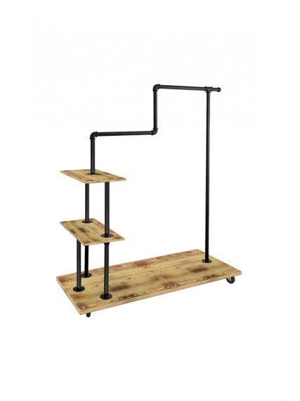 PIpeline Wood Base Two-Tier