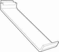 Shoe shelf angled for slatwall