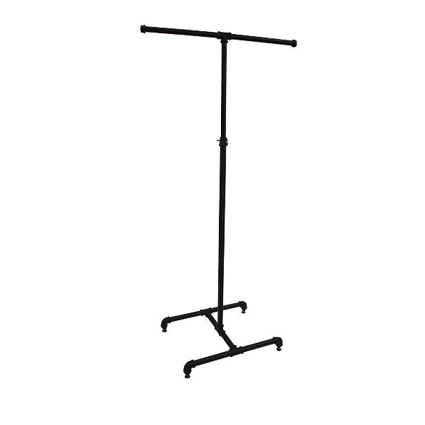 Black 2 way clothing pipeline rack garment rack