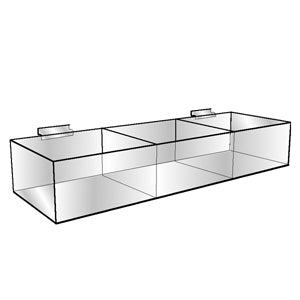 Clear Acrylic Slatwall Bins