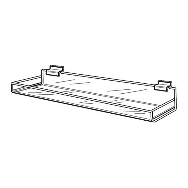 Slatwall Shelf with front Lip