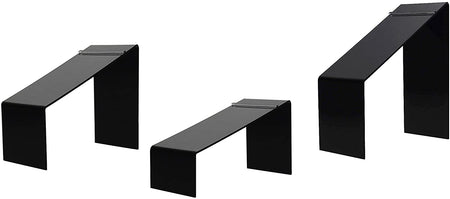 Angled shoe risers are black with set of 3 pcs