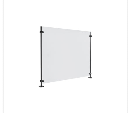 Screw mount sneeze guard