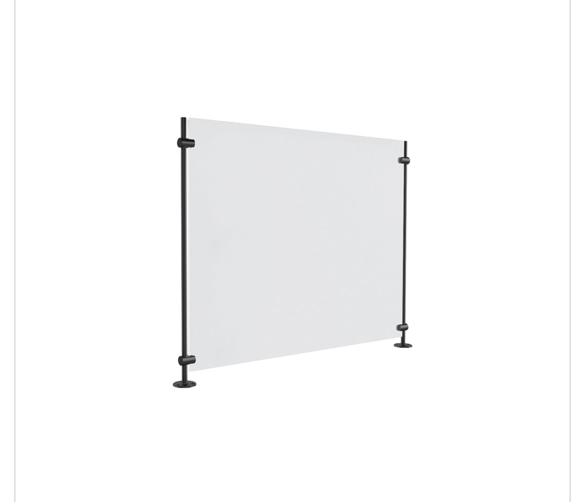 counter mount clear barrier