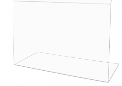 Clear free standing sneeze guard
